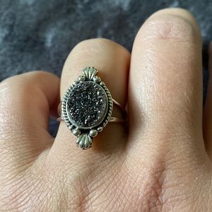 Indie and Harper aura druzy ring.
